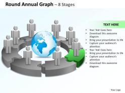 Round annual graph 8 stages powerpoint diagrams presentation slides graphics 0912