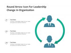 Round arrow icon for leadership change in organization