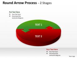 Round arrow process 2 stages diagram 8