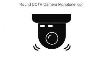 Round CCTV Camera Monotone Icon In Powerpoint Pptx Png And Editable Eps Format