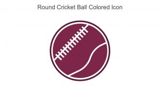 Round Cricket Ball Colored Icon In Powerpoint Pptx Png And Editable Eps Format