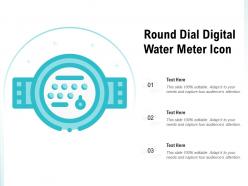 Round dial digital water meter icon
