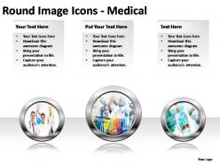 Round image icons powerpoint presentation slides