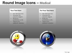 Round image icons powerpoint presentation slides db