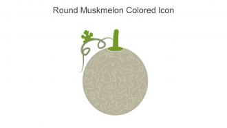 Round Muskmelon Colored Icon In Powerpoint Pptx Png And Editable Eps Format