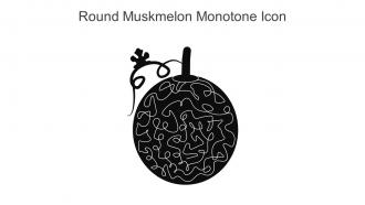 Round Muskmelon Monotone Icon In Powerpoint Pptx Png And Editable Eps Format
