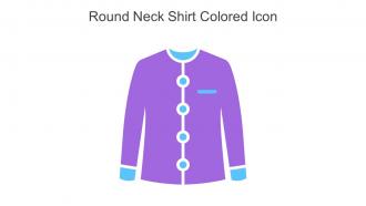 Round Neck Shirt Colored Icon In Powerpoint Pptx Png And Editable Eps Format
