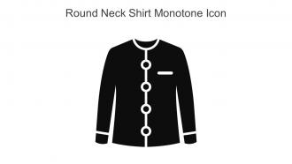 Round Neck Shirt Monotone Icon In Powerpoint Pptx Png And Editable Eps Format