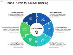 Round puzzle for critical thinking