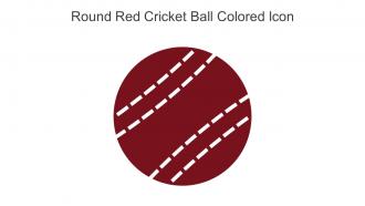 Round Red Cricket Ball Colored Icon In Powerpoint Pptx Png And Editable Eps Format