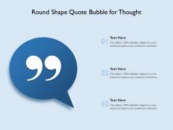 Round shape quote bubble for thought