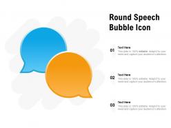 Round speech bubble icon