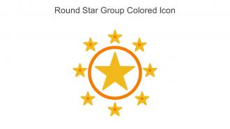 Round Star Group Colored Icon In Powerpoint Pptx Png And Editable Eps Format