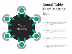 Round table team meeting icon