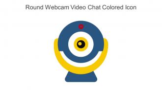 Round Webcam Video Chat Colored Icon In Powerpoint Pptx Png And Editable Eps Format