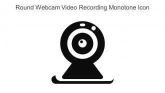 Round Webcam Video Recording Monotone Icon In Powerpoint Pptx Png And Editable Eps Format