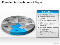 Rounded arrow diagram action 7 stages 9