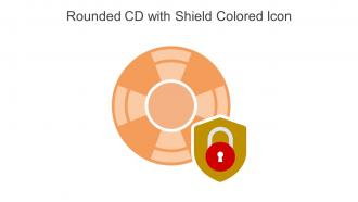 Rounded CD With Shield Colored Icon In Powerpoint Pptx Png And Editable Eps Format