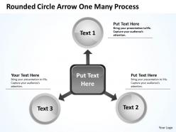 Rounded circle arrow one many process 15