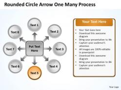 Rounded circle arrow one many process 27