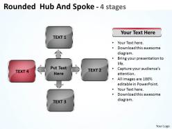 41825790 style circular hub-spoke 4 piece powerpoint template diagram graphic slide