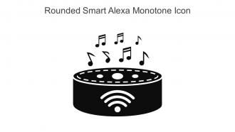 Rounded Smart Alexa Monotone Icon In Powerpoint Pptx Png And Editable Eps Format