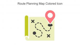Route Planning Map Colored Icon In Powerpoint Pptx Png And Editable Eps Format