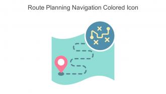 Route Planning Navigation Colored Icon In Powerpoint Pptx Png And Editable Eps Format