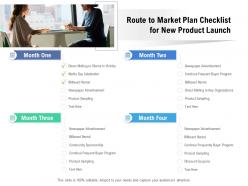 Route to market plan checklist for new product launch