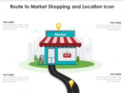 Route to market shopping and location icon