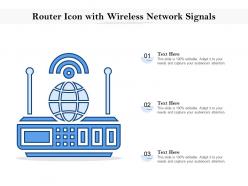 Router icon with wireless network signals