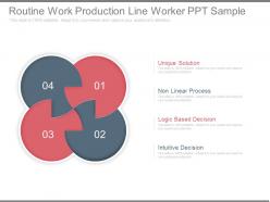 Routine Work Production Line Worker Ppt Sample