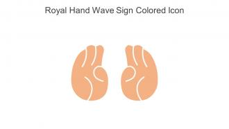 Royal Hand Wave Sign Colored Icon In Powerpoint Pptx Png And Editable Eps Format