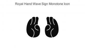 Royal Hand Wave Sign Monotone Icon In Powerpoint Pptx Png And Editable Eps Format