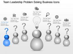 Rp team leadership problem solving business icons powerpoint template