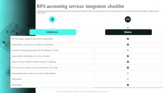 RPA Accounting Services Integration Checklist