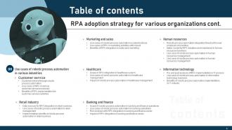 RPA adoption strategy for various organizations complete deck Best Impactful