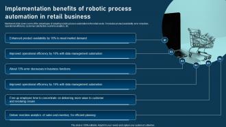 RPA Adoption Strategy Implementation Benefits Of Robotic Process Automation In Retail Business