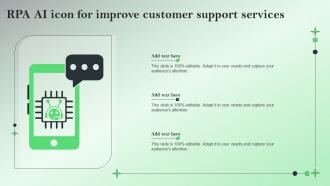 RPA AI Icon For Improve Customer Support Services