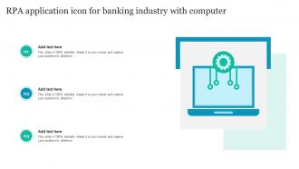 RPA Application Icon For Banking Industry With Computer