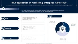 RPA Application In Marketing Enterprise With Result