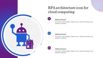 RPA Architecture Icon For Cloud Computing