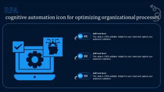 RPA Cognitive Automation Icon For Optimizing Organizational Processes