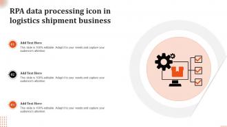 RPA Data Processing Icon In Logistics Shipment Business