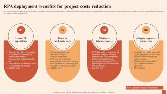 RPA Deployment Benefits For Project Costs Multiple Strategies For Cost Effectiveness