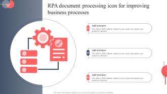 RPA Document Processing Icon For Improving Business Processes