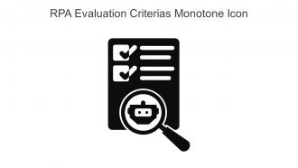 RPA Evaluation Criterias Monotone Icon In Powerpoint Pptx Png And Editable Eps Format
