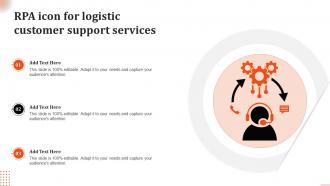RPA Icon For Logistic Customer Support Services