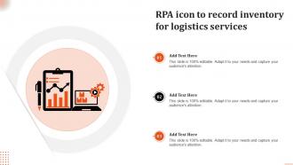 RPA Icon To Record Inventory For Logistics Services