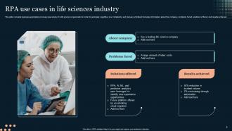 RPA In Life Sciences Powerpoint Ppt Template Bundles Professional Best